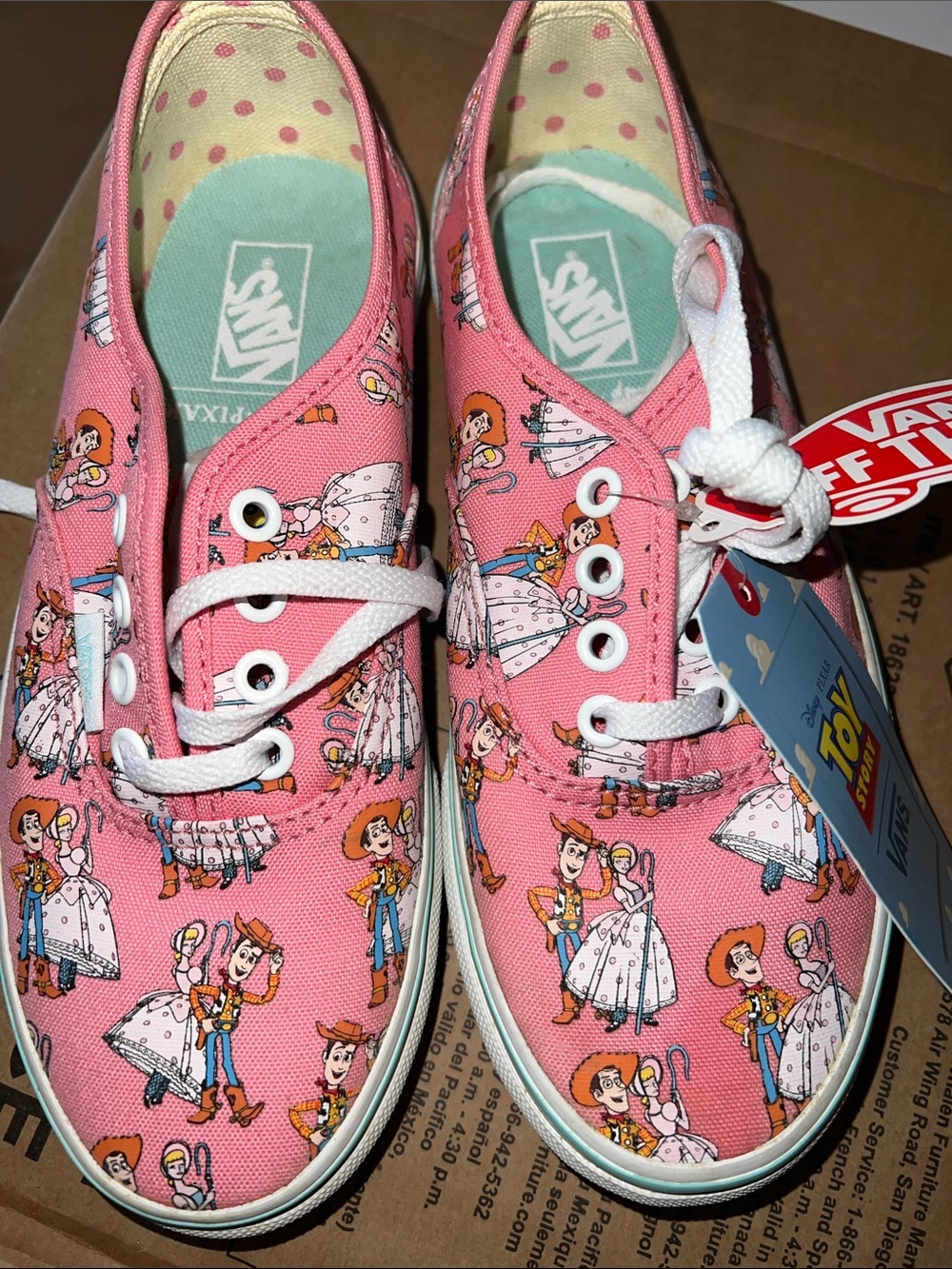 VANS x Disney Pixar Toy Story Woody & Bo Peep Authentic Sneakers Kid’s Size 2